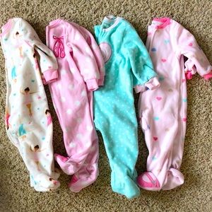 Baby girl fleece pajamas